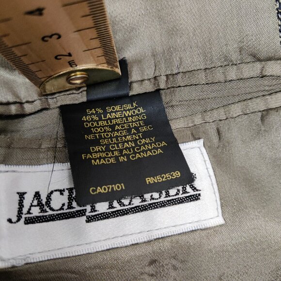 Jack Fraser Men's Blazer Jacket Size 42R Silk Wool Business Casual Old Money - Picture 5 of 10